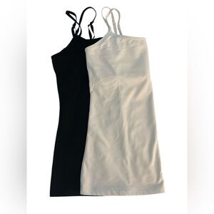 NY&Co BLACK & WHITE Camisole With Shelf Bra Size Large. (2) Like new.